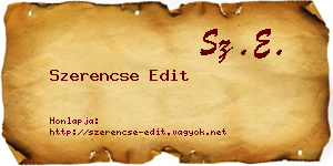 Szerencse Edit névjegykártya